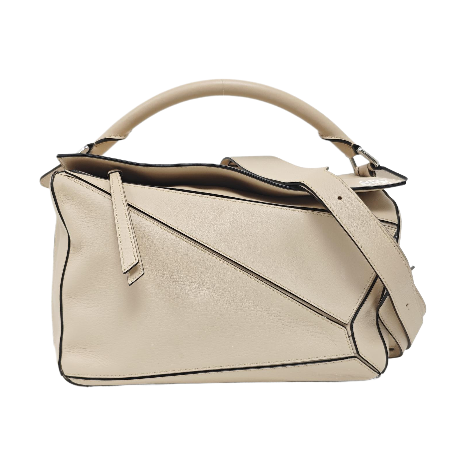 Authenticated pre-owned  Puzzle Small Calfskin Beige - Shoulder Bag at Looply