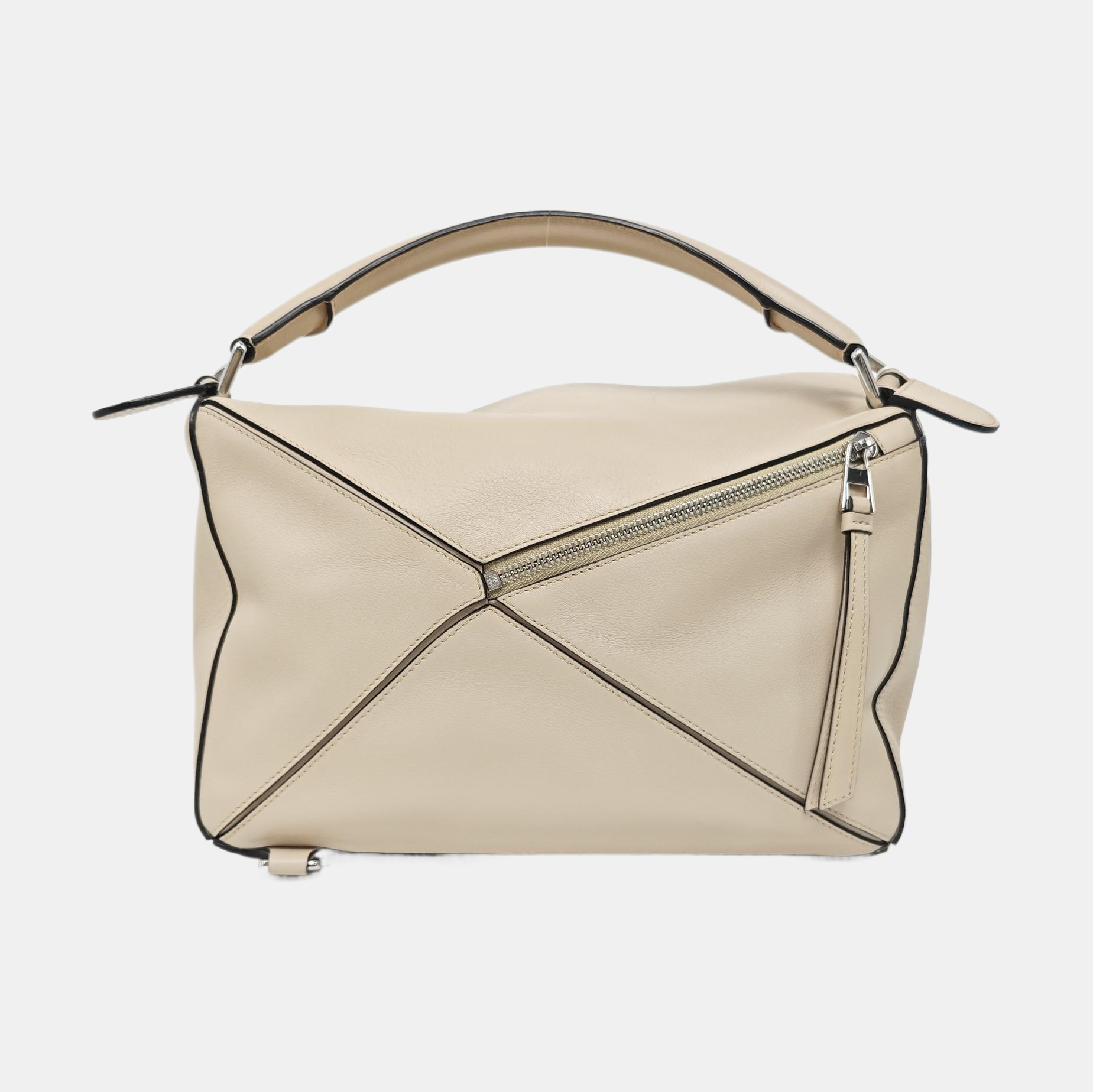 Authenticated pre-owned  Puzzle Small Calfskin Beige - Shoulder Bag at Looply