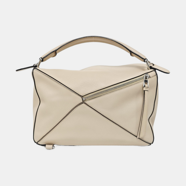 Authenticated pre-owned  Puzzle Small Calfskin Beige - Shoulder Bag at Looply