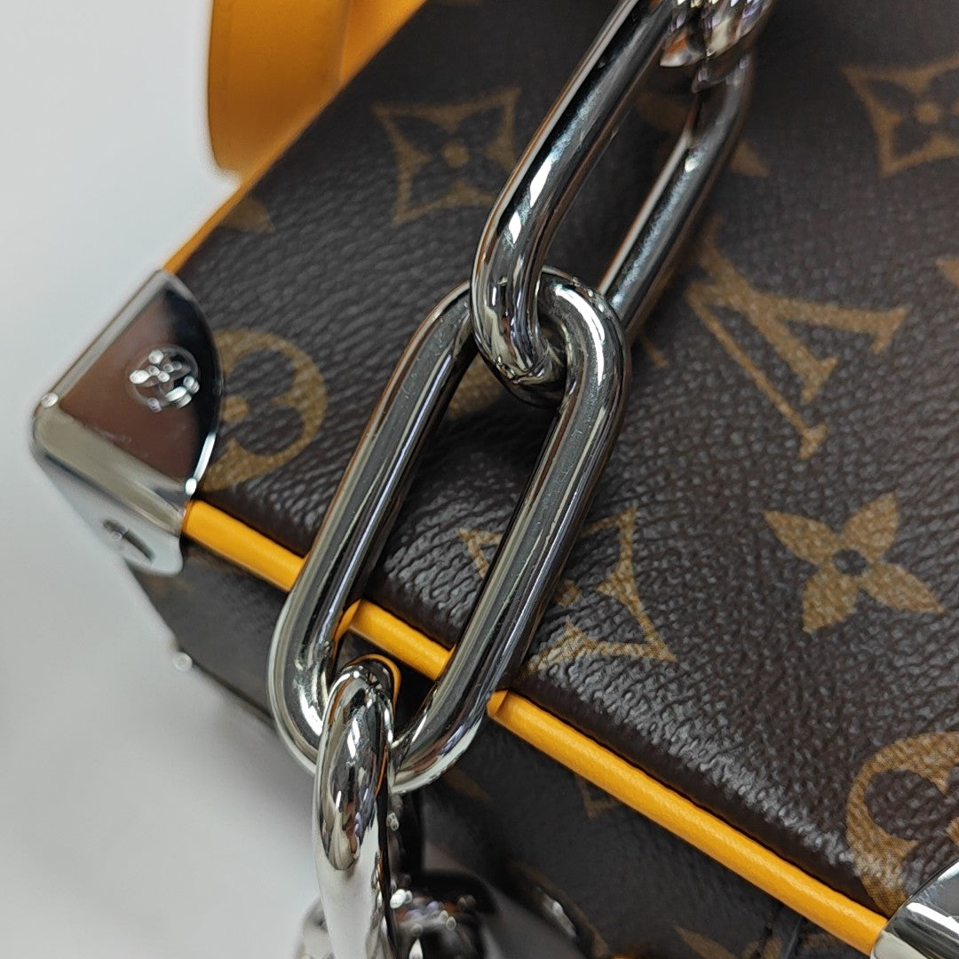 SOFT TRUNK Mini Monogram Coated Canvas Brown