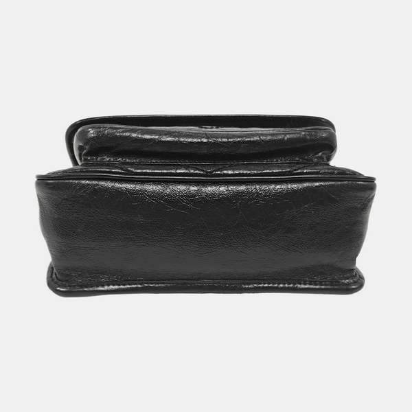 NIKI Small Chevron Calfskin Black