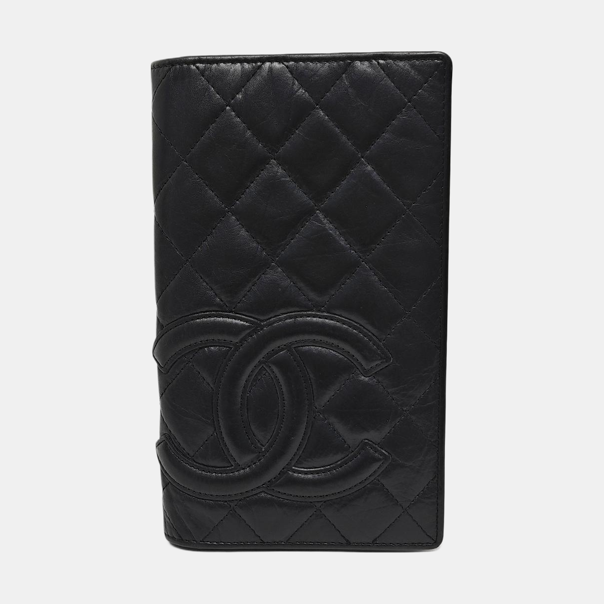 Authenticated pre-owned  Cambon Quilted Calfskin Black Wallet - Wallet at Looply