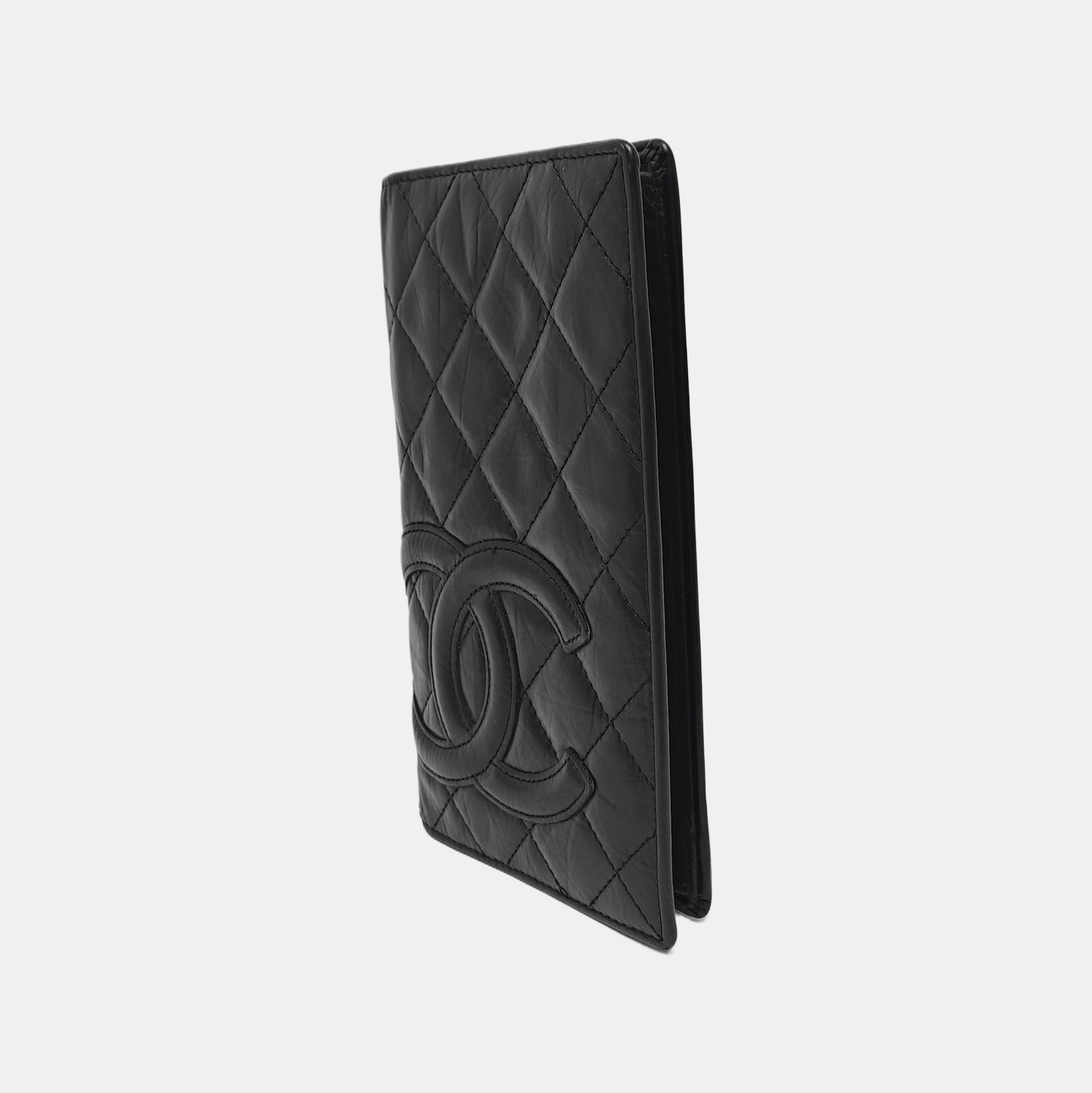 Authenticated pre-owned  Cambon Quilted Calfskin Black Wallet - Wallet at Looply