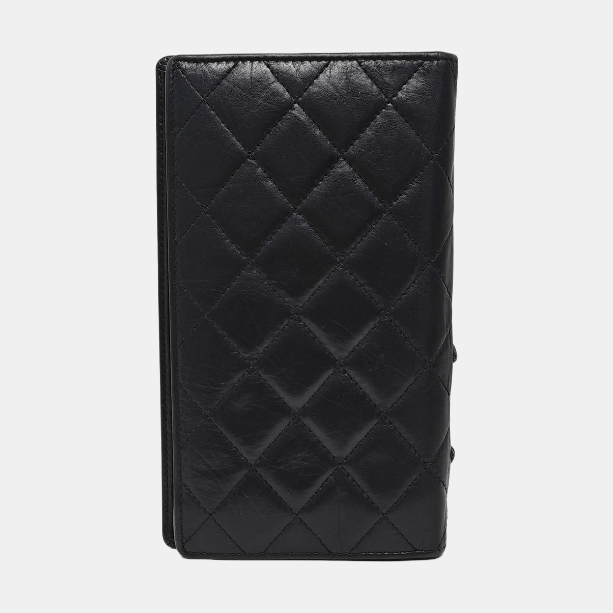 Authenticated pre-owned  Cambon Quilted Calfskin Black Wallet - Wallet at Looply