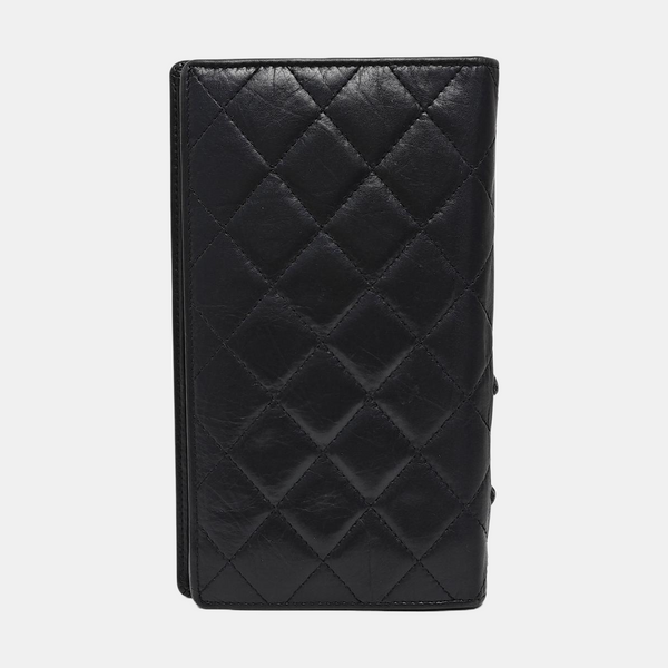 Authenticated pre-owned  Cambon Quilted Calfskin Black Wallet - Wallet at Looply