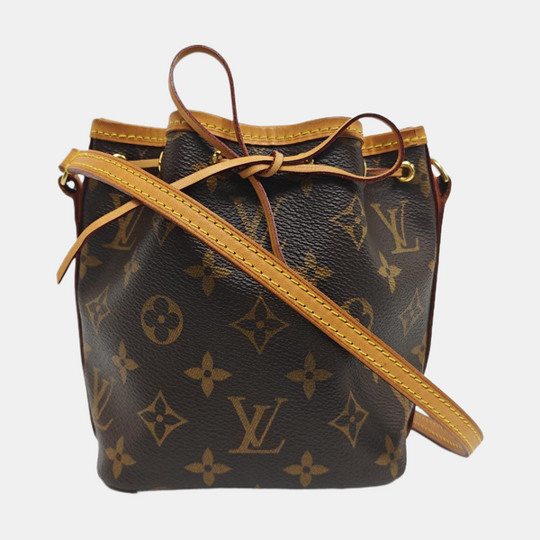 Authenticated pre-owned  Néonoé Nano Monogram Coated Canvas Brown - Shoulder Bag at Looply