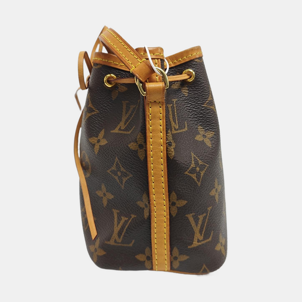 Authenticated pre-owned  Néonoé Nano Monogram Coated Canvas Brown - Shoulder Bag at Looply
