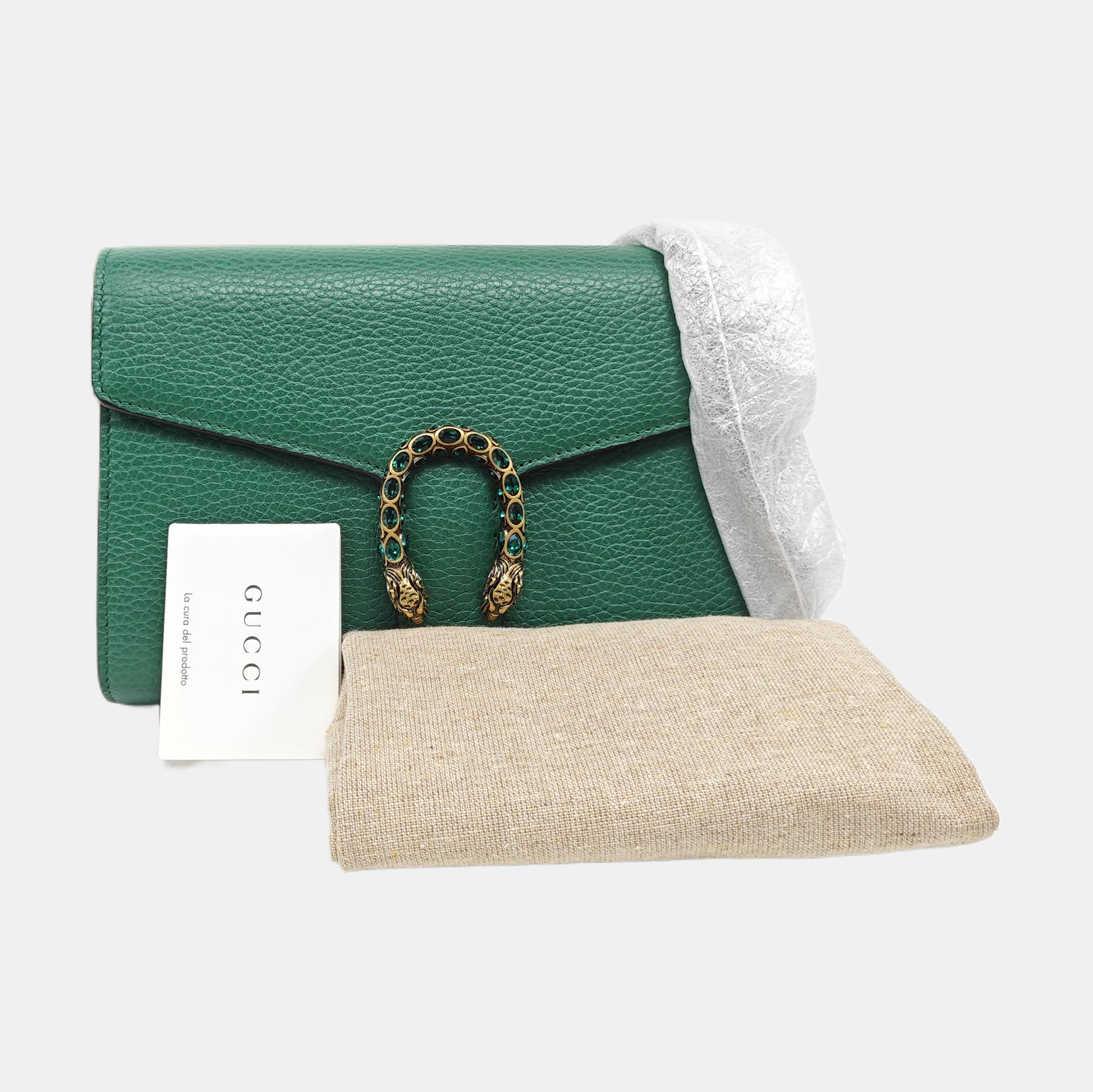 Authenticated pre-owned  Dionysus Super Mini Calfskin Green - Shoulder Bag at Looply