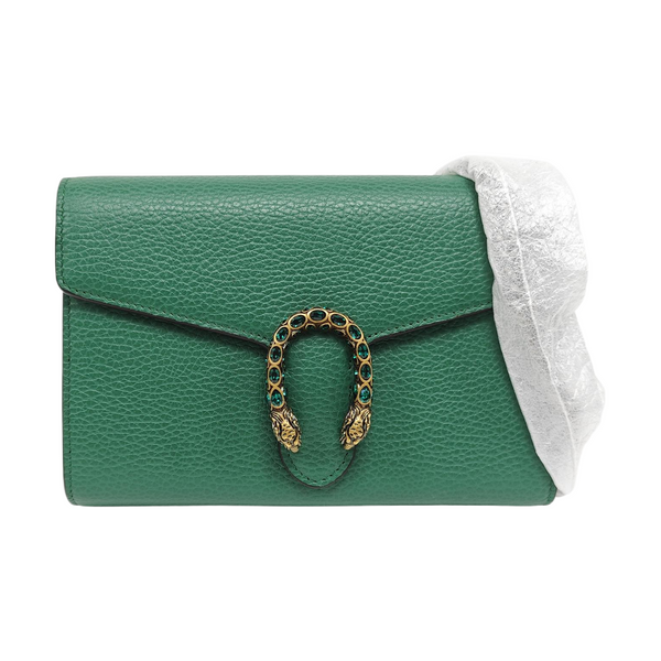 Authenticated pre-owned  Dionysus Super Mini Calfskin Green - Shoulder Bag at Looply