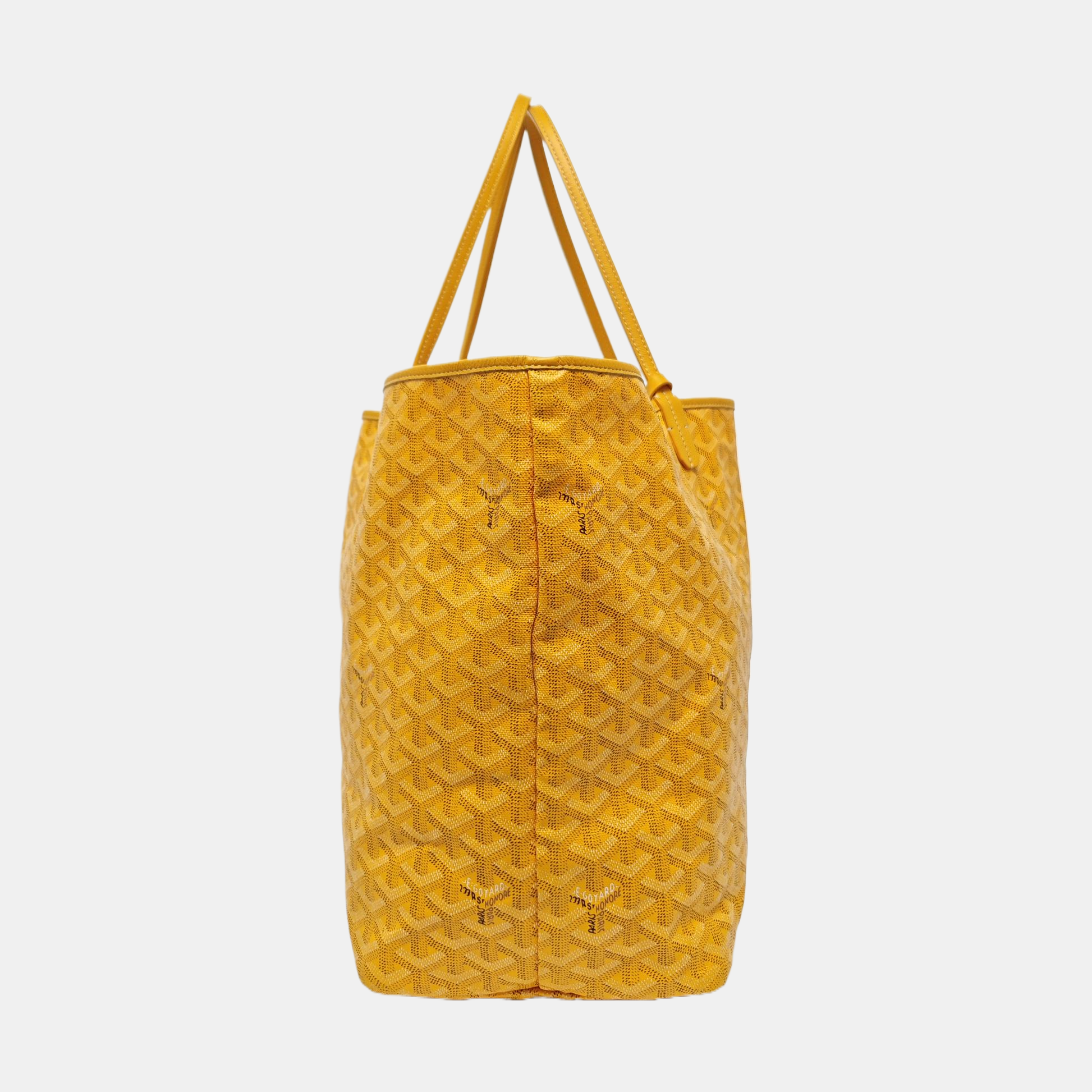 Authenticated pre-owned  Saint Louis GM Coated Canvas Yellow - Top Handle Bag at Looply