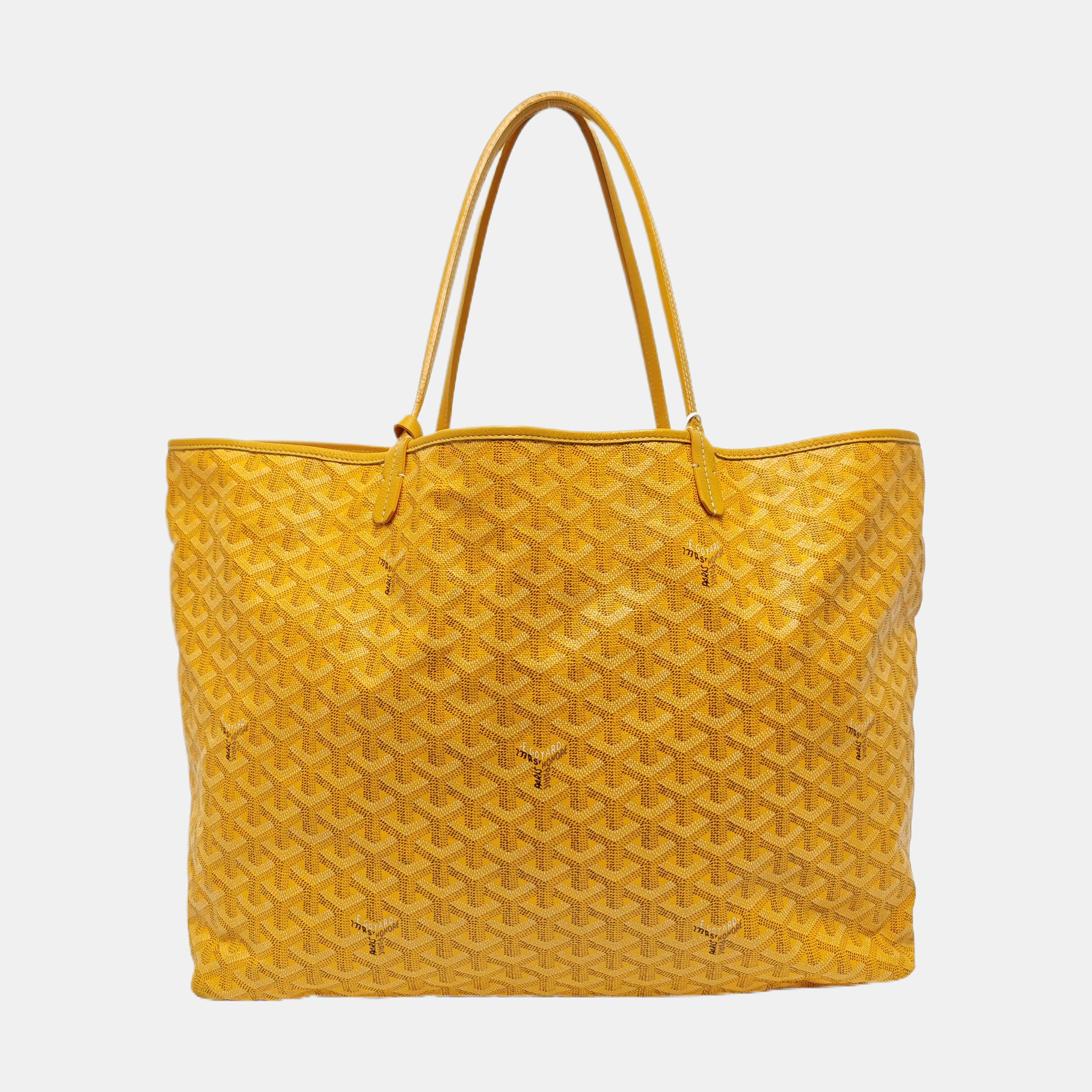 Authenticated pre-owned  Saint Louis GM Coated Canvas Yellow - Top Handle Bag at Looply