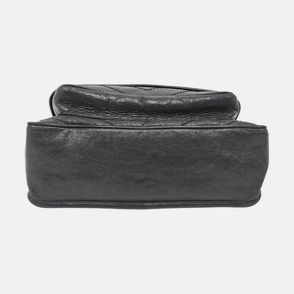 NIKI Medium Chevron Calfskin Gray