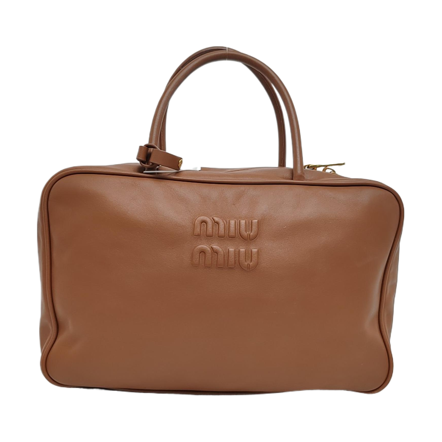 Authenticated pre-owned  Beau Large Calfskin Brown - Top Handle Bag at Looply