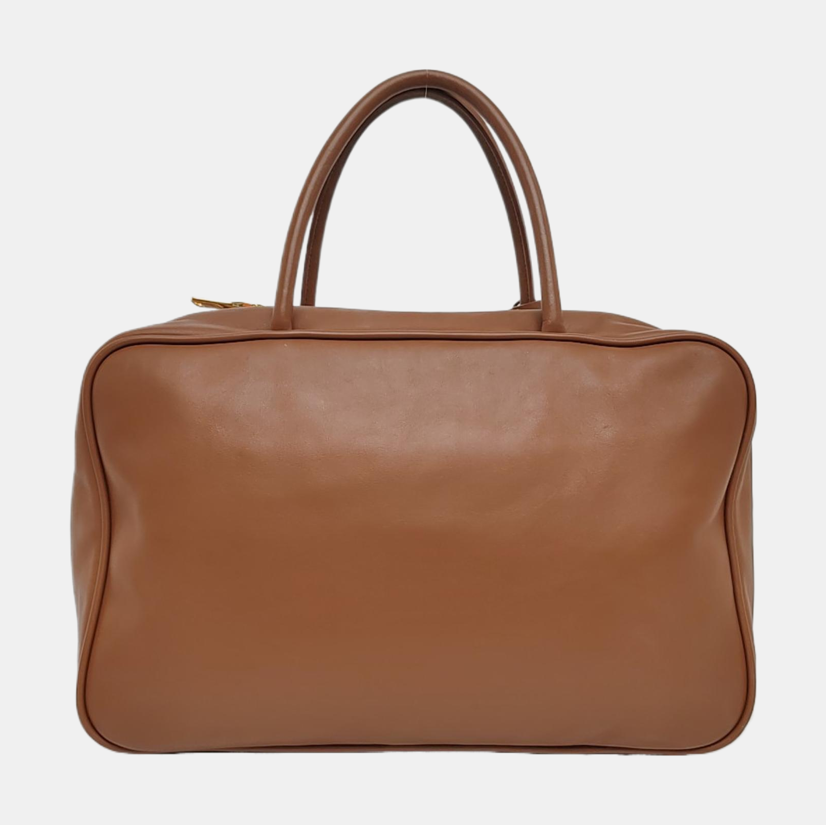 Authenticated pre-owned  Beau Large Calfskin Brown - Top Handle Bag at Looply