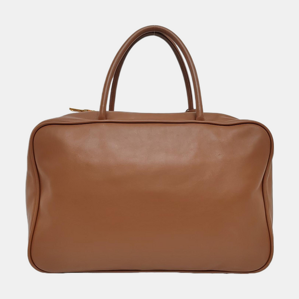 Authenticated pre-owned  Beau Large Calfskin Brown - Top Handle Bag at Looply