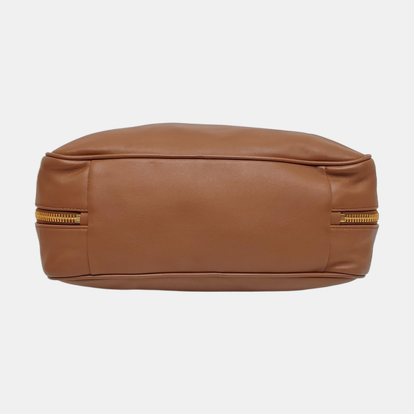 Authenticated pre-owned  Beau Large Calfskin Brown - Top Handle Bag at Looply