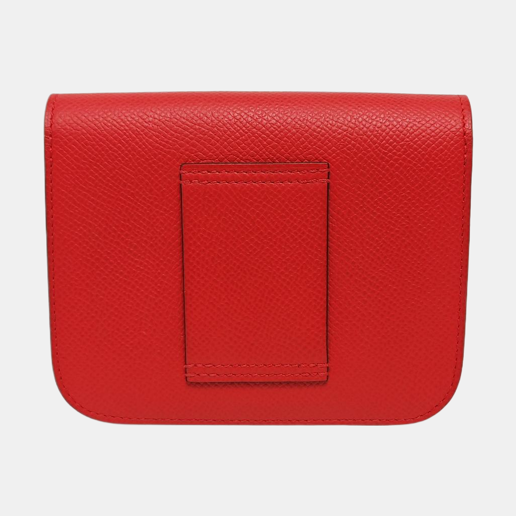 Authenticated pre-owned  Constance Slim Epsom Red Wallet - Wallet at Looply