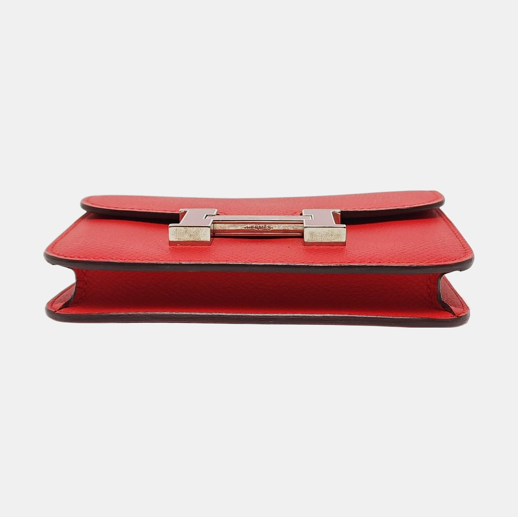 Authenticated pre-owned  Constance Slim Epsom Red Wallet - Wallet at Looply