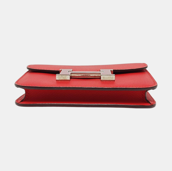 Authenticated pre-owned  Constance Slim Epsom Red Wallet - Wallet at Looply