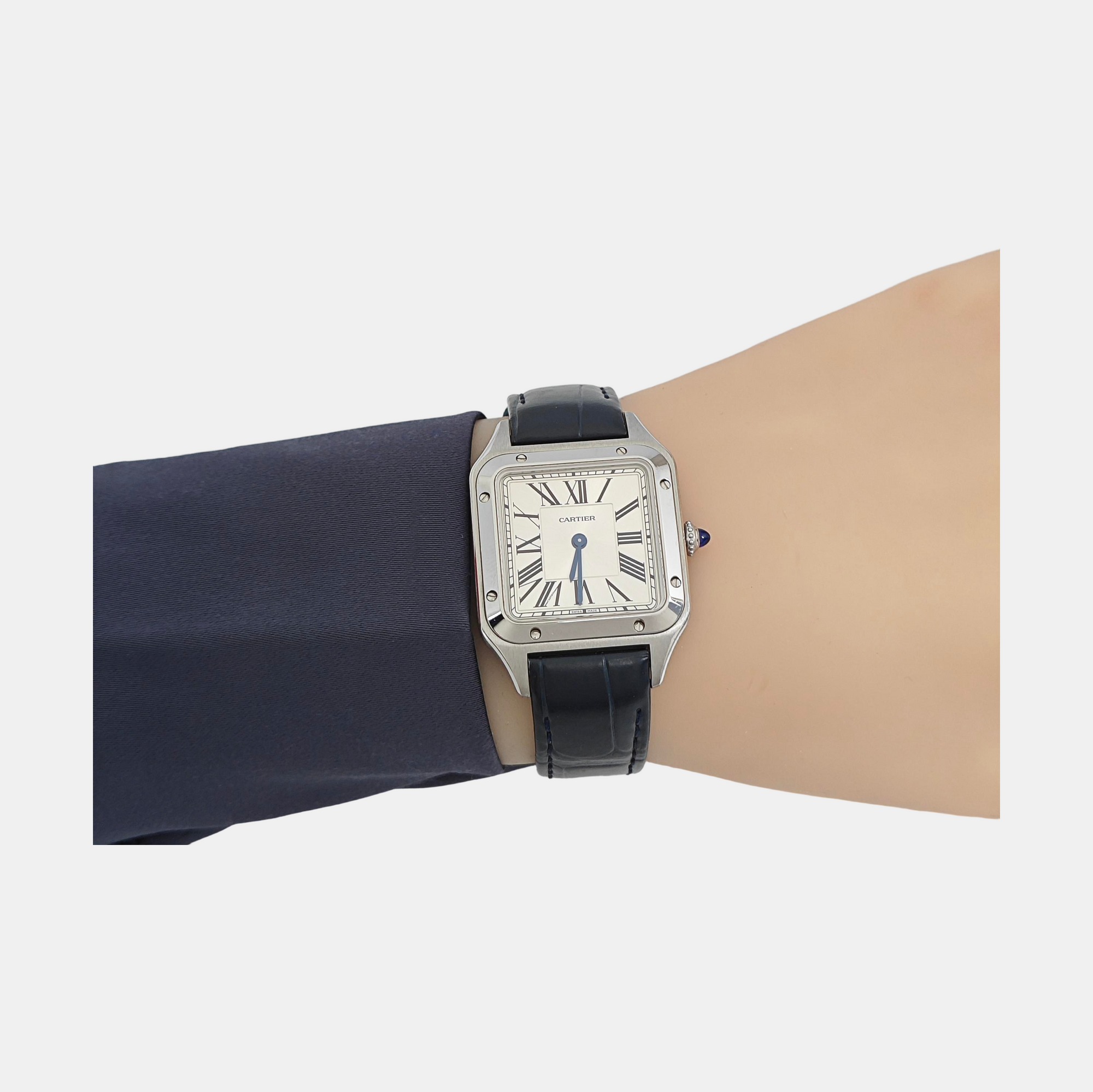 Santos-Dumont 27.5mm Silver Quartz Watch