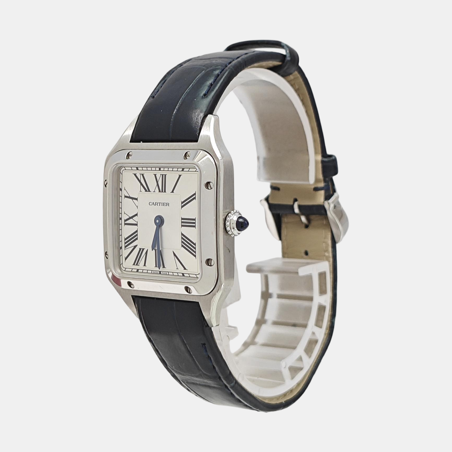 Santos-Dumont 27.5mm Silver Quartz Watch