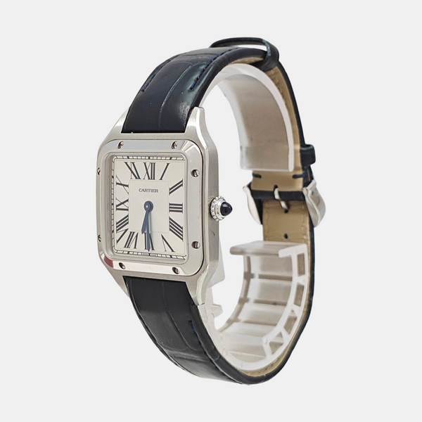 Santos-Dumont 27.5mm Silver Quartz Watch