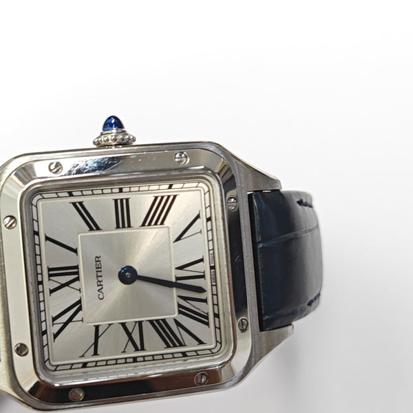 Santos-Dumont 27.5mm Silver Quartz Watch