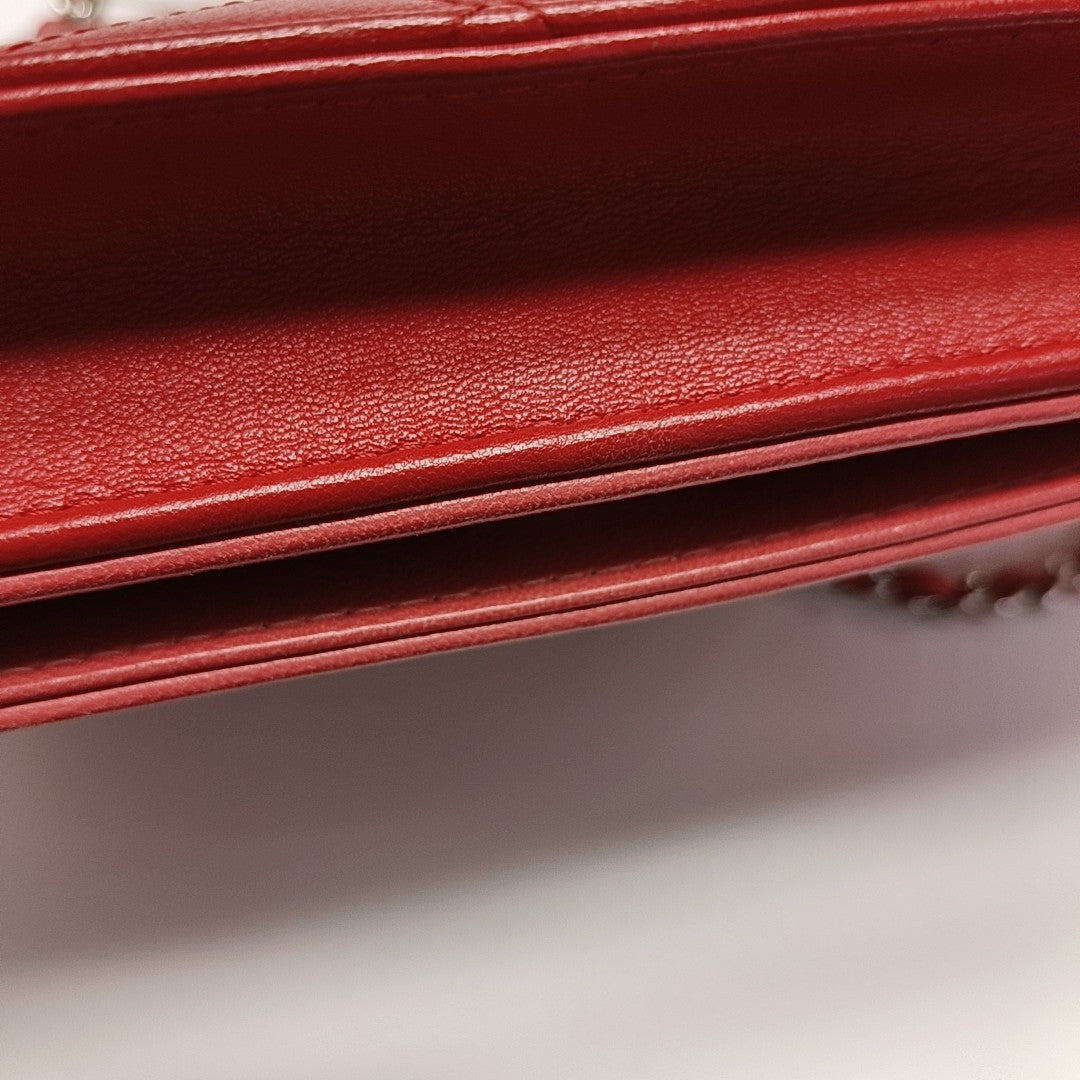 Quilted Lambskin Red
