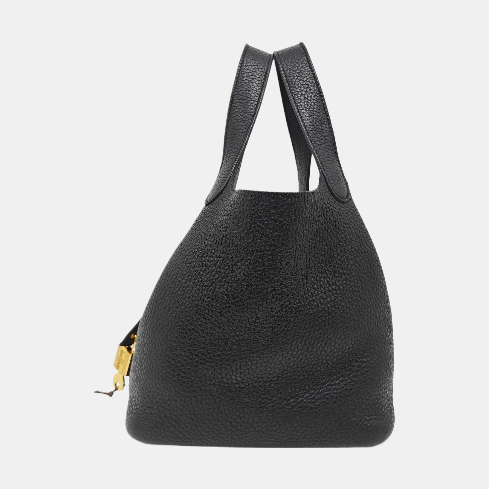 Authenticated pre-owned  Picotin Lock Clemence Black - Top Handle Bag at Looply