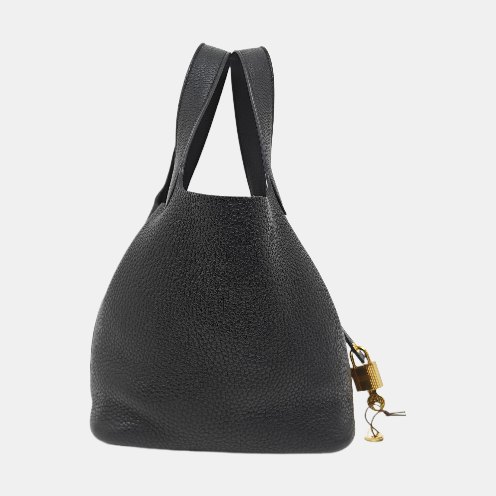 Authenticated pre-owned  Picotin Lock Clemence Black - Top Handle Bag at Looply