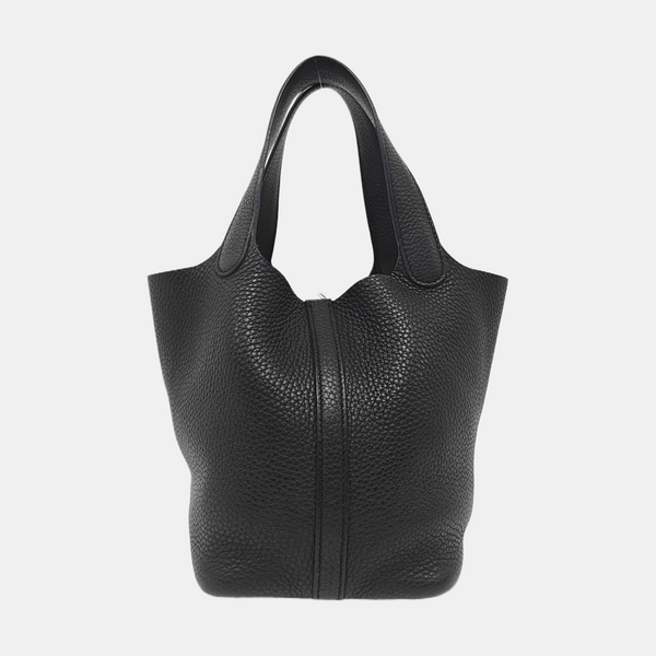 Authenticated pre-owned  Picotin Lock Clemence Black - Top Handle Bag at Looply