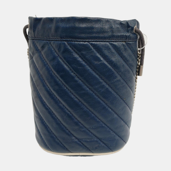 Authenticated pre-owned  GG Marmont Mini Calfskin Blue - Shoulder Bag at Looply