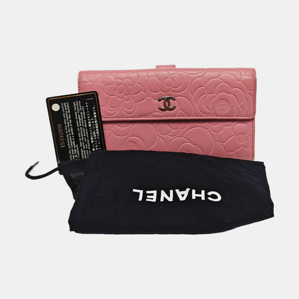 Quilted Lambskin Wallet Pink