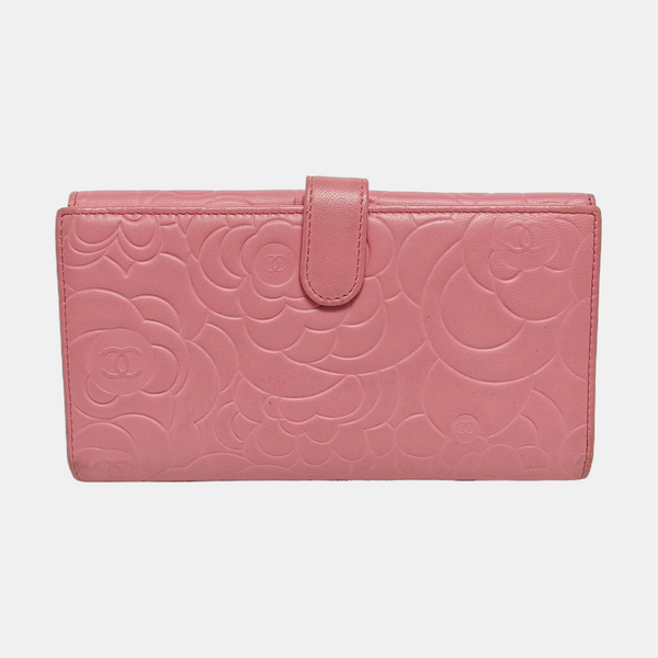 Quilted Lambskin Wallet Pink