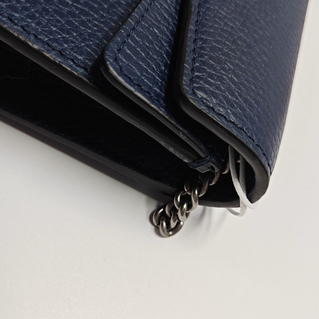 Authenticated pre-owned  Dionysus Super Mini Calfskin Blue - Crossbody Bag at Looply