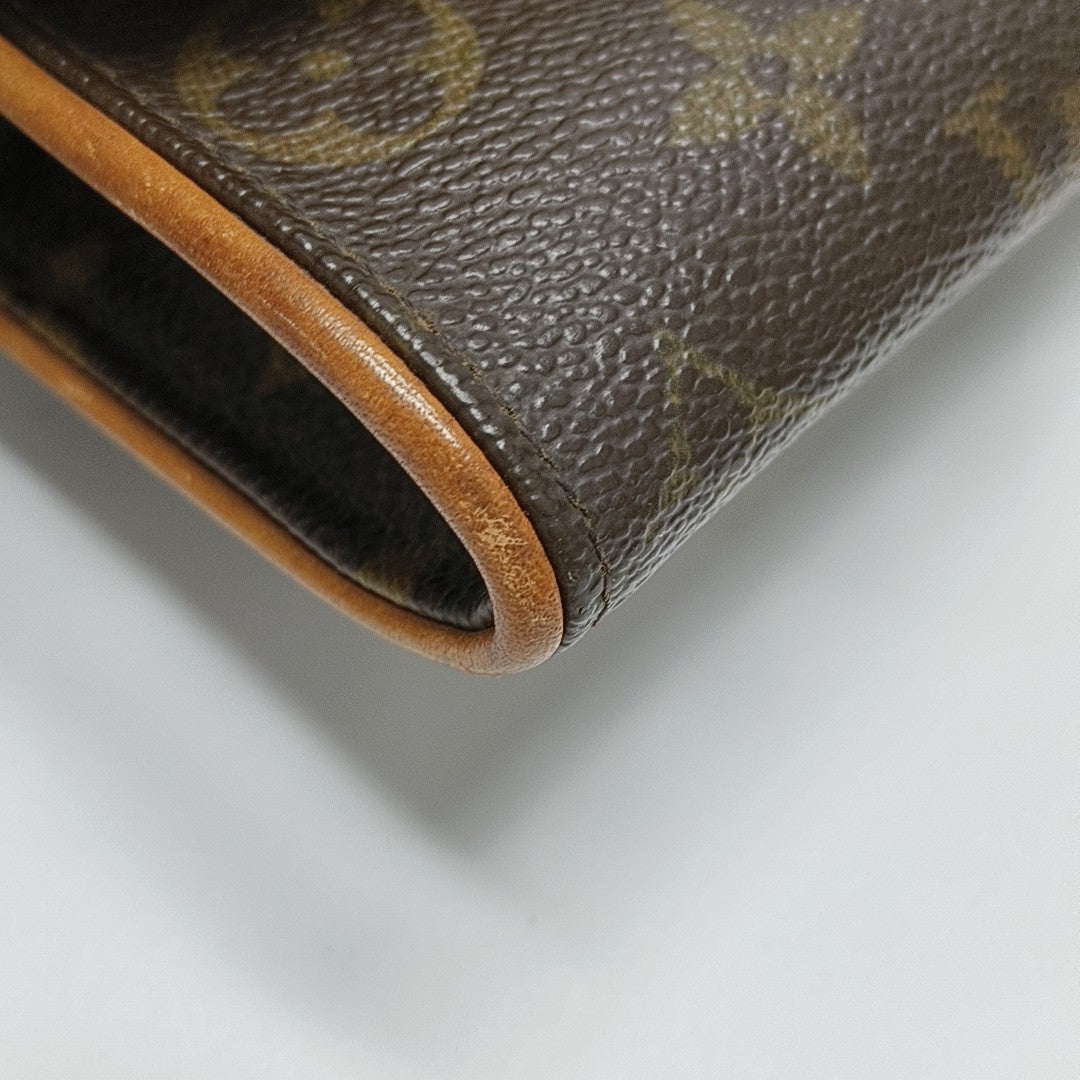 TWIN PM Monogram Coated Canvas Brown