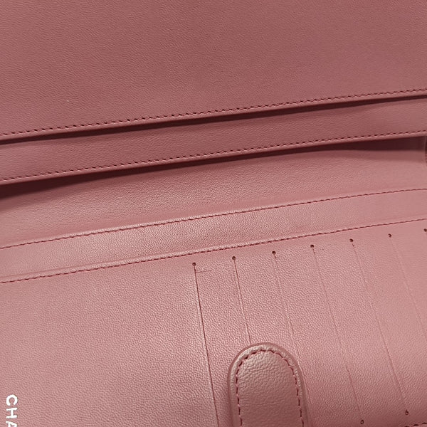 Quilted Lambskin Wallet Pink