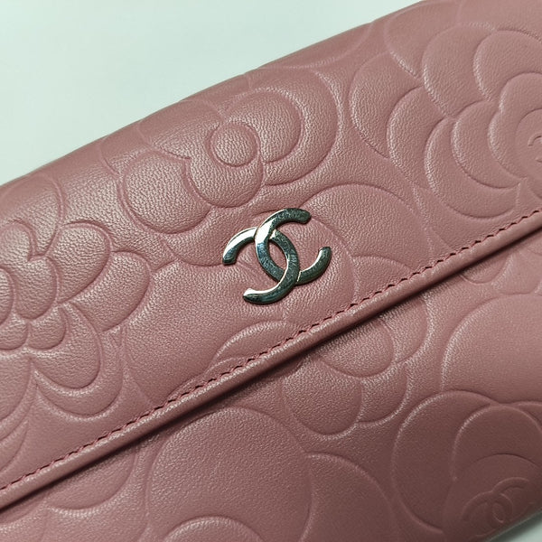 Quilted Lambskin Wallet Pink