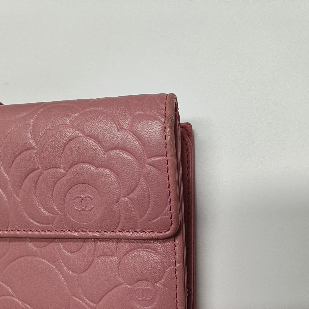 Quilted Lambskin Wallet Pink
