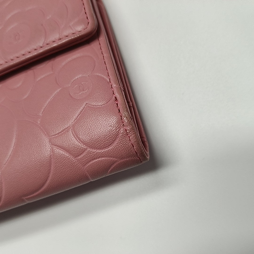 Quilted Lambskin Wallet Pink