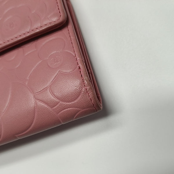 Quilted Lambskin Wallet Pink