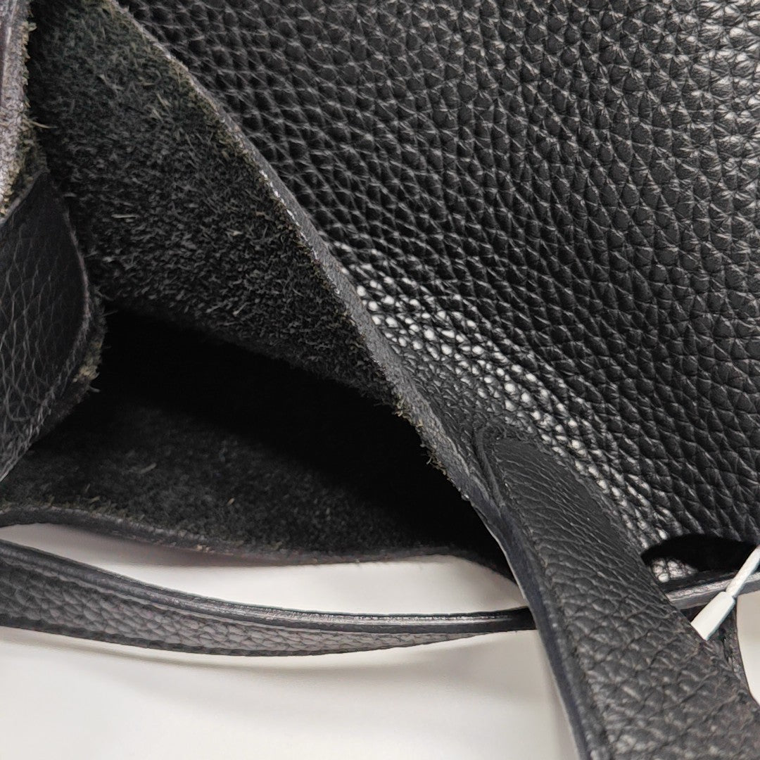 Authenticated pre-owned  Picotin Lock Clemence Black - Top Handle Bag at Looply