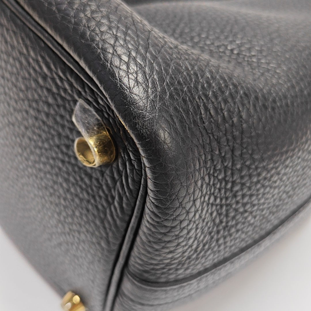 Authenticated pre-owned  Picotin Lock Clemence Black - Top Handle Bag at Looply