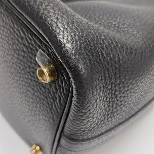 Authenticated pre-owned  Picotin Lock Clemence Black - Top Handle Bag at Looply