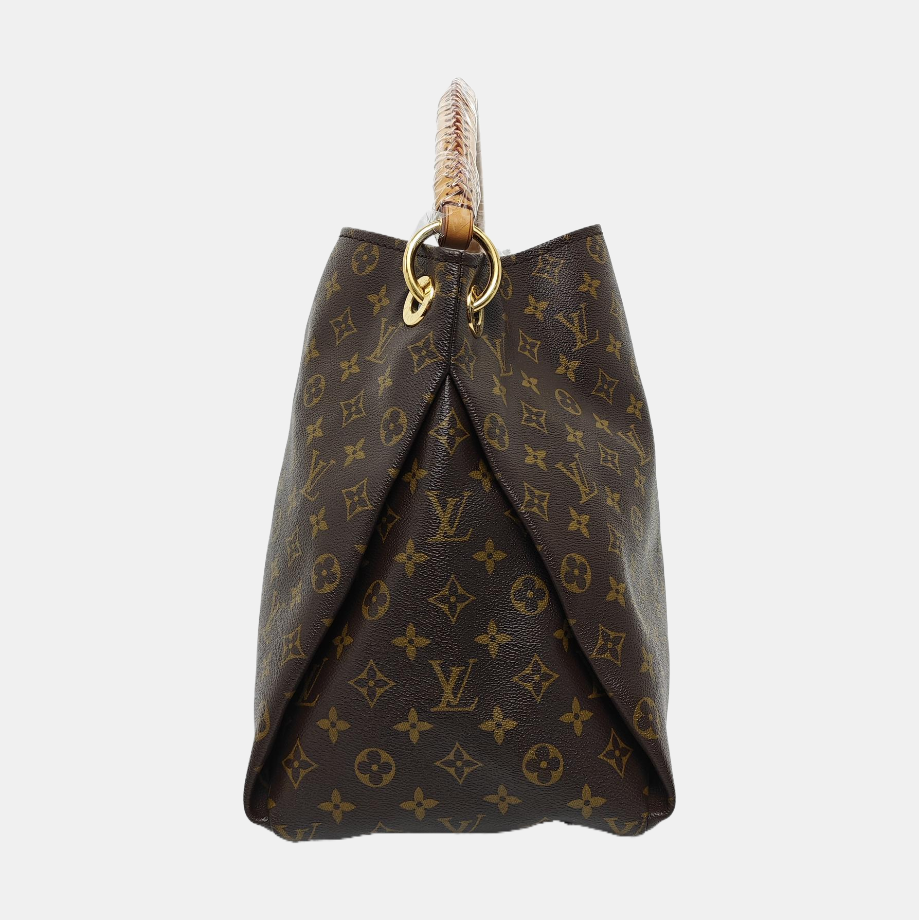 Authenticated pre-owned  Artsy MM Monogram Coated Canvas Brown - Top Handle Bag at Looply