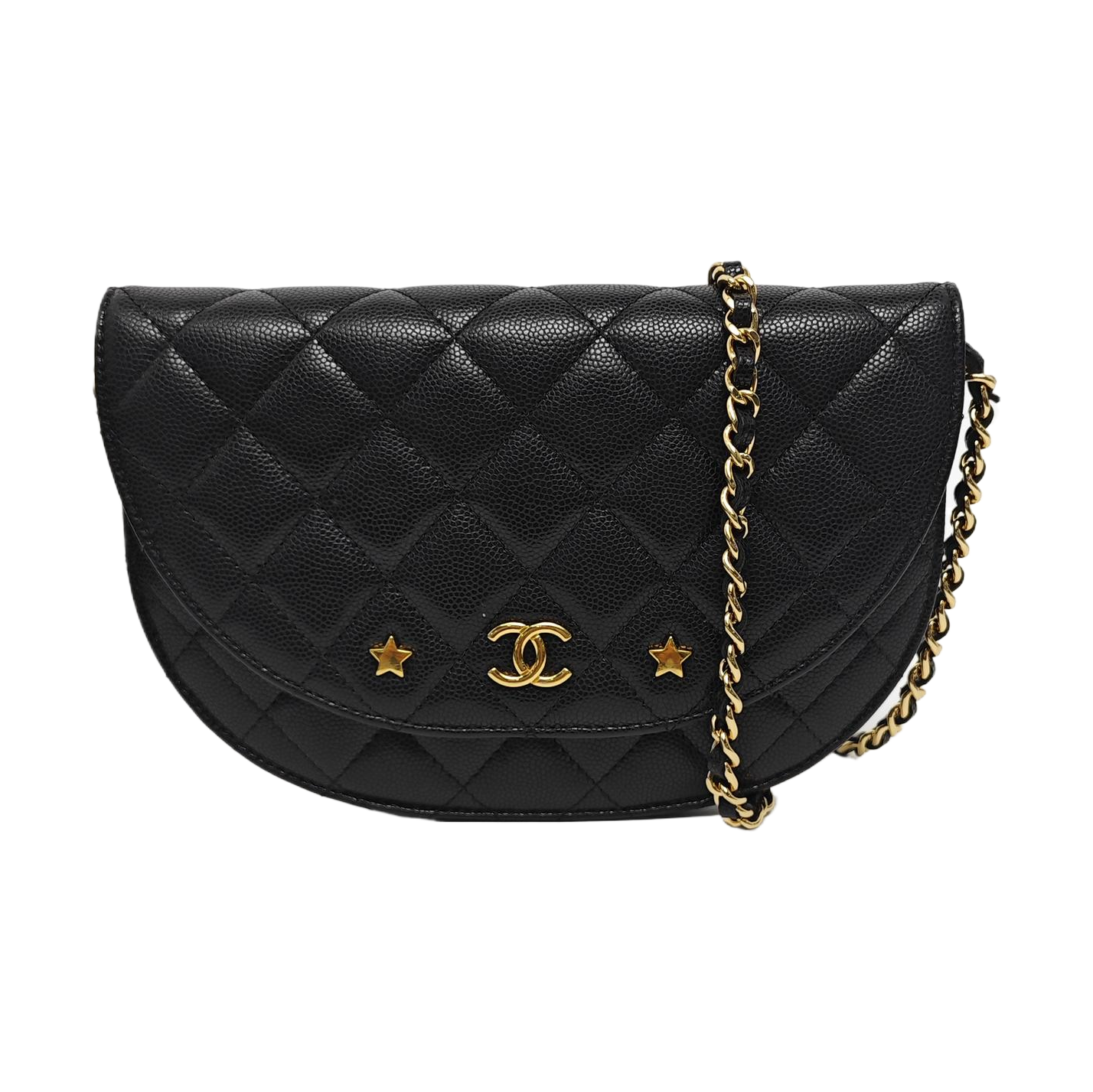 Quilted Grained Calfskin Black