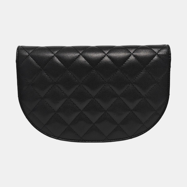 Quilted Grained Calfskin Black