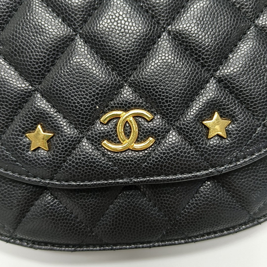 Quilted Grained Calfskin Black