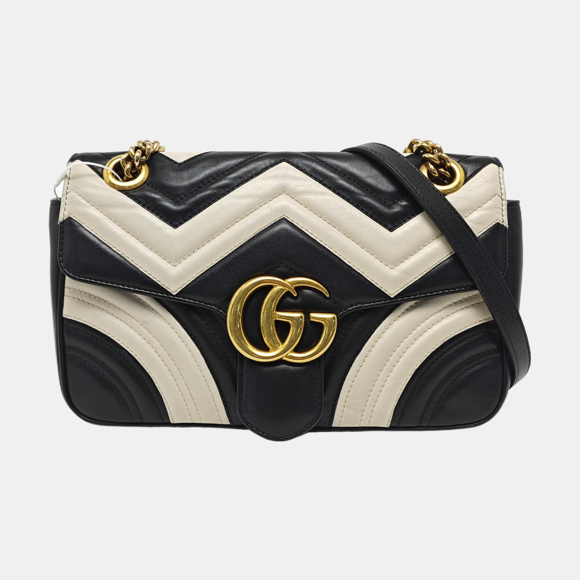 Authenticated pre-owned  GG Marmont Medium Calfskin Multicolor - Crossbody Bag at Looply
