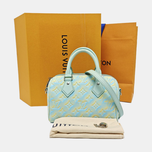 SPEEDY 20 Monogram Calfskin Green